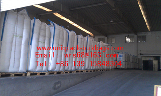 China 1500kg Baffle Flexible super sack bags Q Bag , PP woven pp container bag supplier