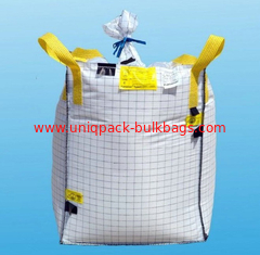 China Corner cross 4 panel Type C FIBC , Flexible outspout bottom bulk bags supplier