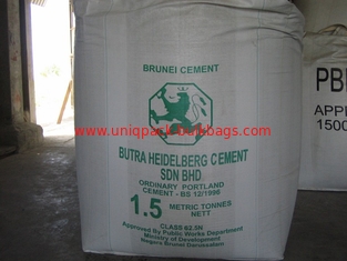 China Tubular Type A big 2 Ton Bulk Bags Jumbo bag with PE liner Cement bulk bags supplier