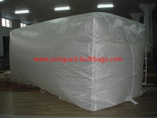 China powder / granules Coated Treated Fabric 20ft Bulk bag Container Liner supplier